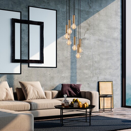 Visilica TEMPO, 7 x E27, vintage