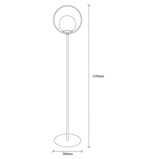 Podna svjetiljka LIK 4071, E27, crno/bijela