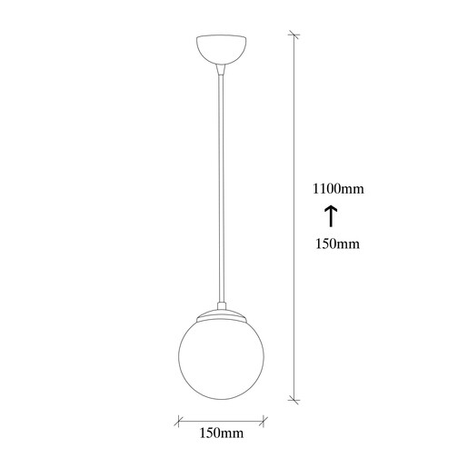 Visilica EFE, E27, crna