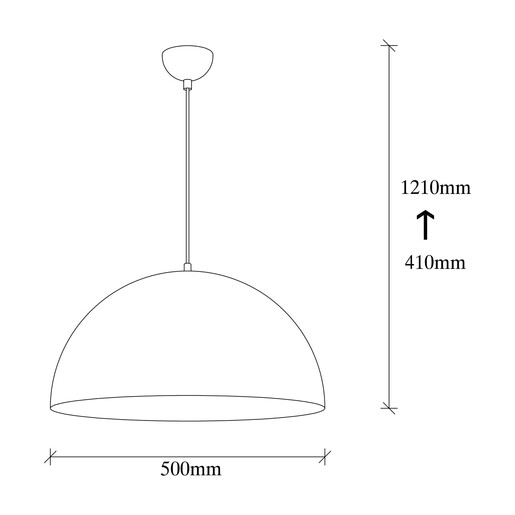 Visilica LIGHT, E27, crna