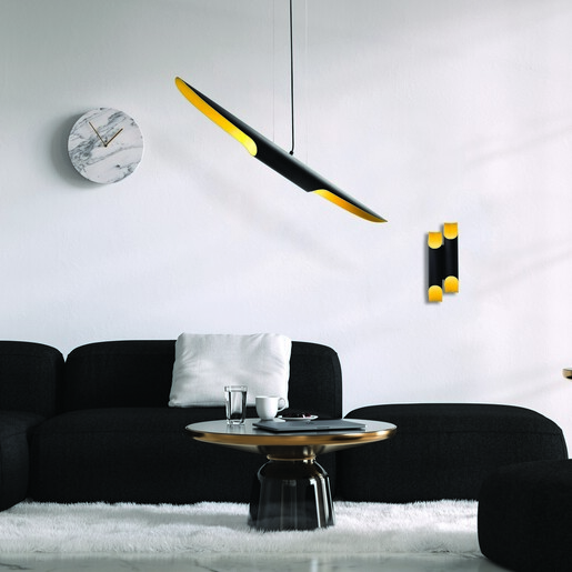 Visilica EFSUN LINE, 2 x E27, crno/zlatna