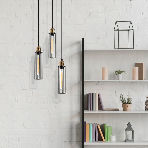 Visilica ZUMRA, 3 x E27, crna