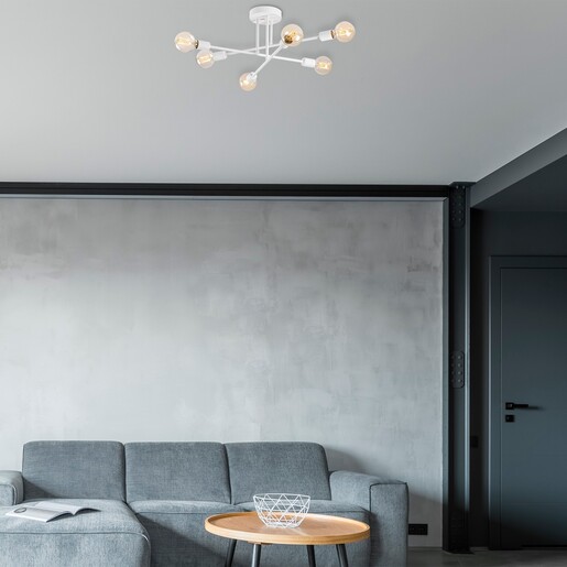 Stropna svjetiljka FLOWER, E27, bijela