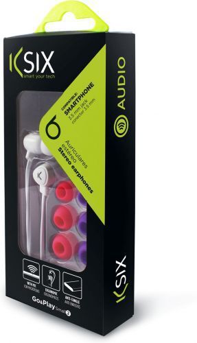 KSIX stereo slušalice s mikrofonom, Go&Play, bijele