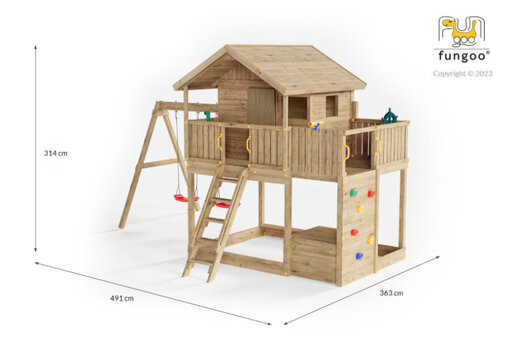 Fungoo drveno dječje igralište, set Sunshine