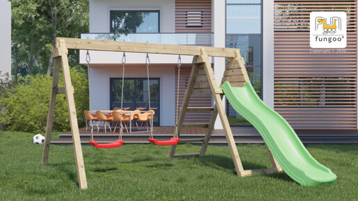Fungoo drveno dječje igralište, set Baxy