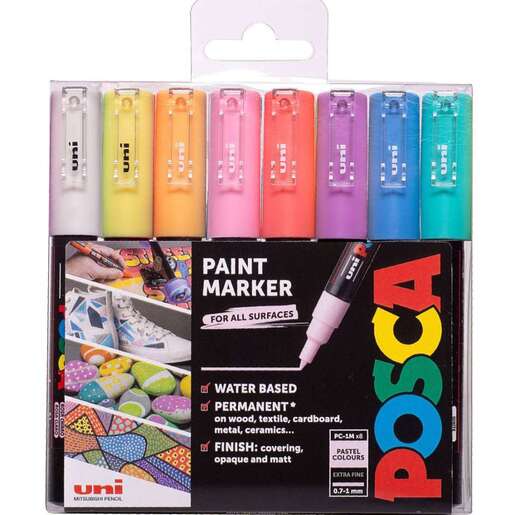 Uni pak marker Posca pc-1m, pastelne boje 8/1