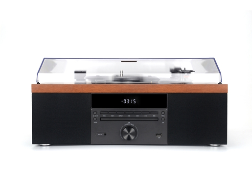 Gramofon AKAI FM radio, CD player, USB, BT, ugrađeni zvučnici, drvo ATT-14BT