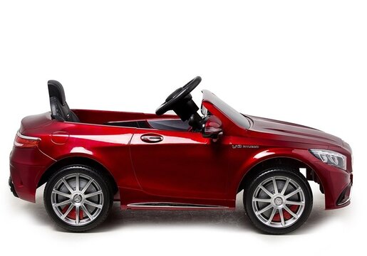 Licencirani auto na akumulator Mercedes S63 AMG, crveni lakirani