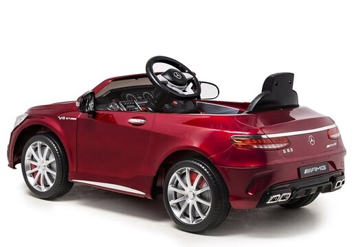 Licencirani auto na akumulator Mercedes S63 AMG, crveni lakirani