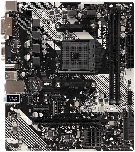 Matična ploča ASRock B450M-HDV R4.0, AMD B450, AM4, mATX