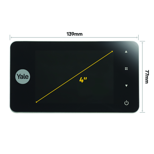 Yale digitalna špijunka snimajuća Memory+ DDV 4500, fi 14 mm, srebrena