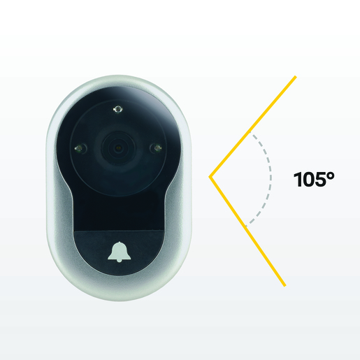 Yale digitalna špijunka snimajuća Memory+ DDV 4500, fi 14 mm, srebrena