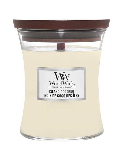WoodWick mirisna svijeća, Medium, Island Coconut