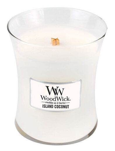 WoodWick mirisna svijeća, Medium, Island Coconut