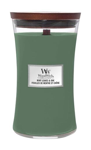 WoodWick mirisna svijeća, Large, Mint Leaves & Oak