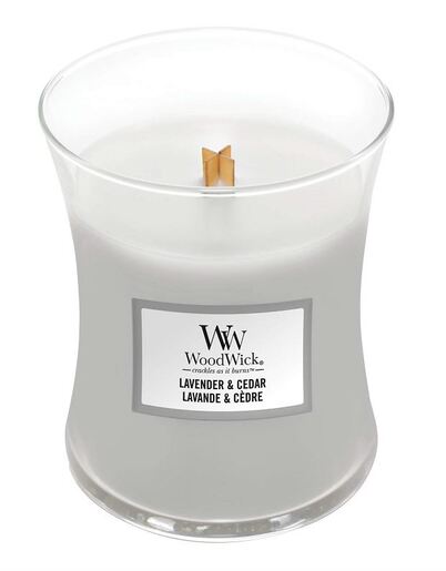 WoodWick mirisna svijeća, Medium, Hourglass Lavender & Cedar
