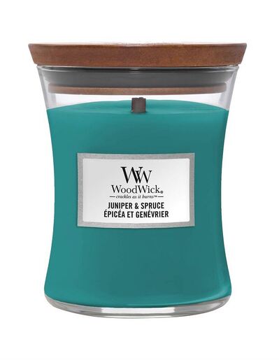 WoodWick mirisna svijeća, Medium, Juniper & Spruce