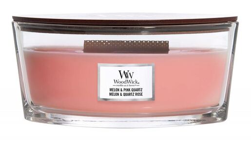 WoodWick mirisna svijeća, Elipse, Melon & Pink Quartz