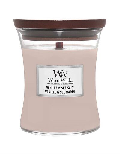 WoodWick mirisna svijeća, Medium, Vanilla & Sea Salt