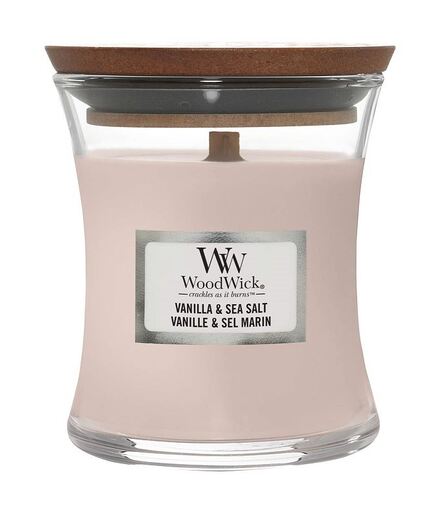 WoodWick mirisna svijeća, Mini, Vanilla & Sea Salt