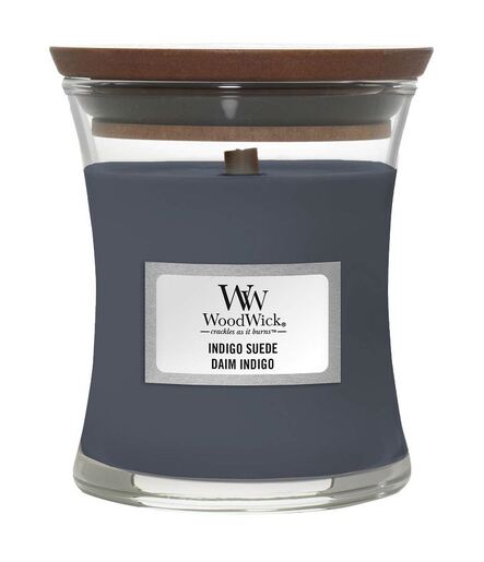 WoodWick mirisna svijeća, Mini, Indigo Suede