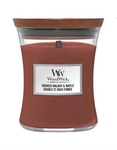 WoodWick mirisna svijeća, Medium, Smoked Walnut & Maple