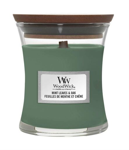 WoodWick mirisna svijeća, Mini, Mint Leaves & Oak