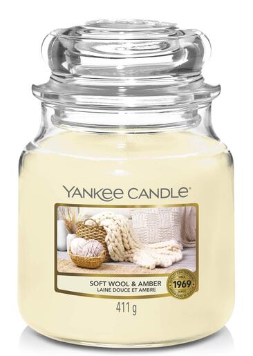 Yankee Candle mirisna svijeća, Medium, Softwool & Amber