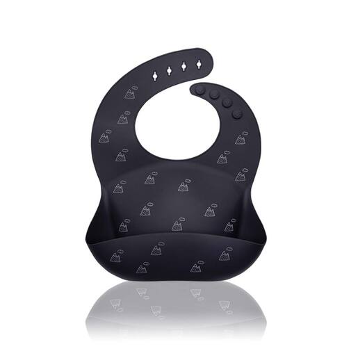 Petite&Mars silikonski podbradak, Grey Hills