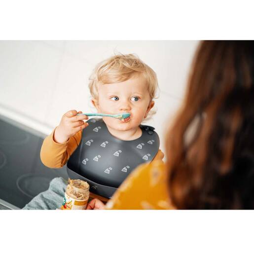 Petite&Mars silikonski podbradak, Grey Hills