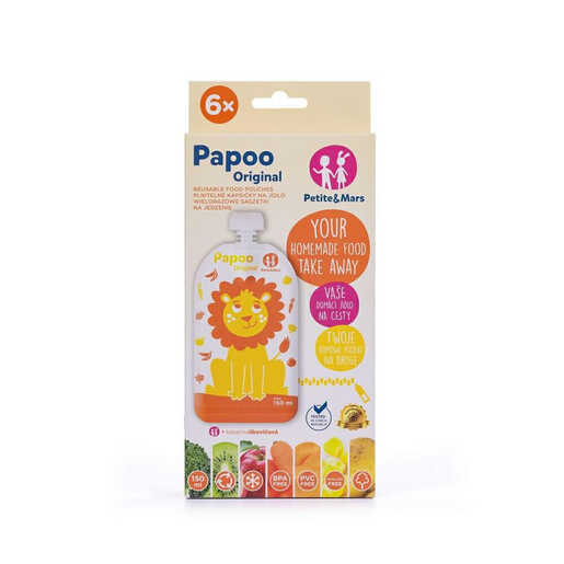 Petite&Mars Papoo Original Lav vrećice za kašice, 6 komada