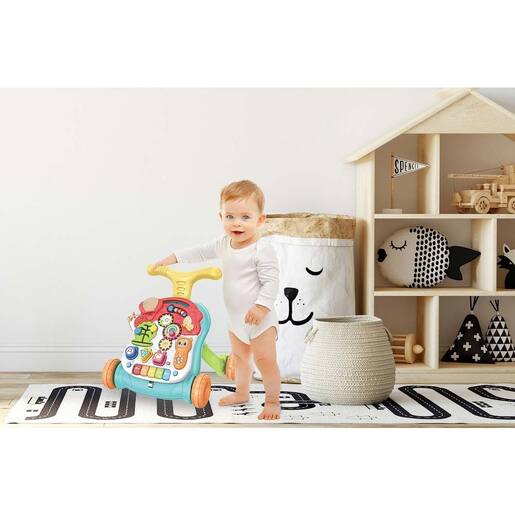 Petite&Mars Activity 2u1 hodalica i stol za igru, rainbow