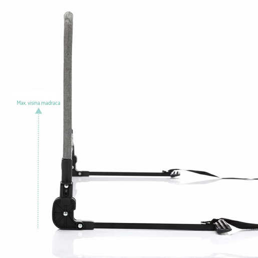 Fillikid zaštitna ograda za krevet Hugo 135x50cm, tamno siva