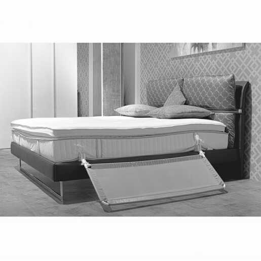 Fillikid zaštitna ograda za krevet Hugo 135x50cm, tamno siva