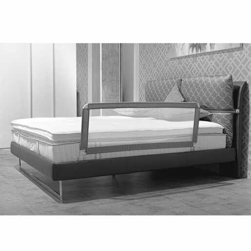 Fillikid zaštitna ograda za krevet Hugo 135x50cm, tamno siva