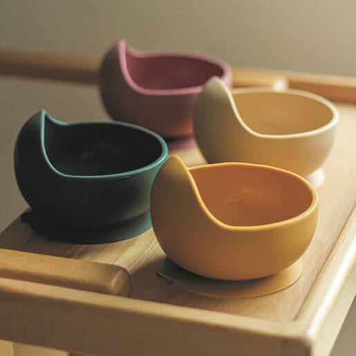 Petite&Mars silikonska zdjelica s vakuumom Take&Match, Dusty Rose