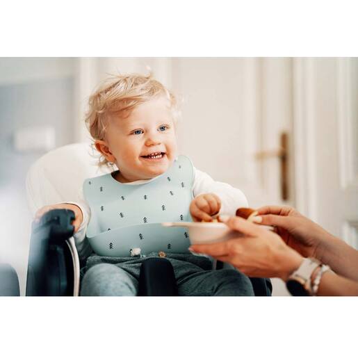 Petite&Mars silikonski podbradak, Green Trees