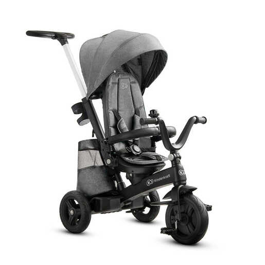 Kinderkraft tricikl Easytwist, sivi