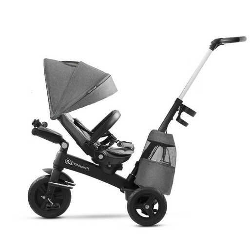Kinderkraft tricikl Easytwist, sivi
