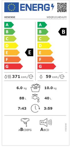 Hisense perilica sušilica rublja WDQR1014EVAJM