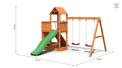 Fungoo drveno dječje igralište - set FLOPPI (impregnacija TEAK)
