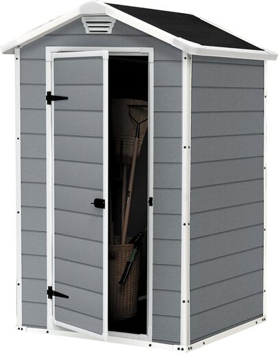 KETER Manor 4x3 vrtna kućica, sivo-bijela