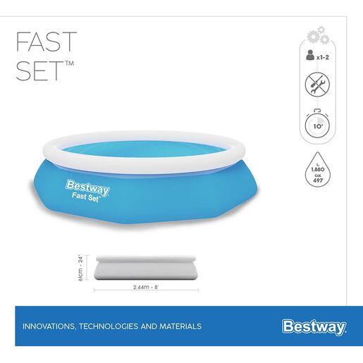 Bestway bazen na napuhavanje sa filter pumpom  - 244x61 cm