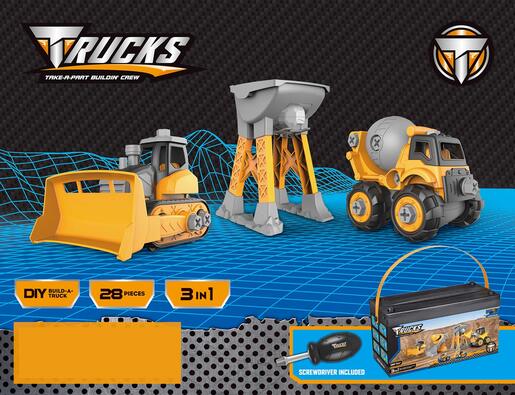 Kamion mixer, bager i skupljač betona 3 u 1 u koferu I03000767