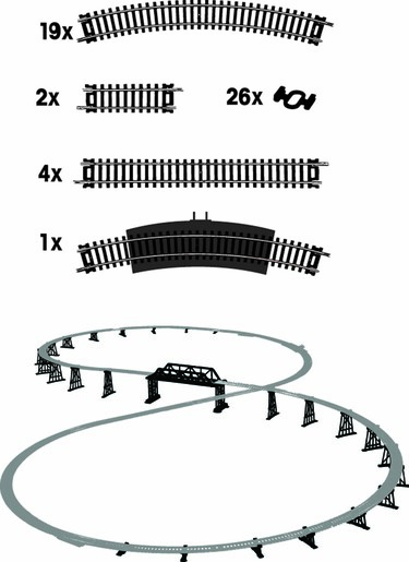 Tračnice garnitura HO br.4 F104