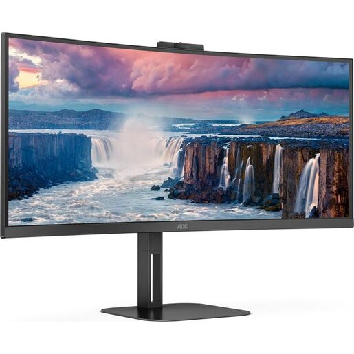 AOC monitor CU34V5CW, UWQHD, 100Hz, USB-C, HAS, HDMI, DP, zakrivljeni