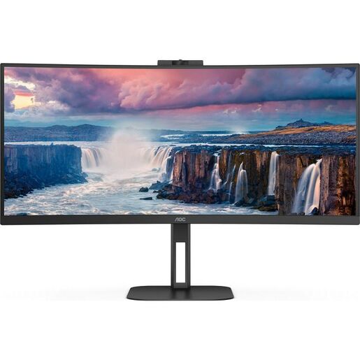 AOC monitor CU34V5CW, UWQHD, 100Hz, USB-C, HAS, HDMI, DP, zakrivljeni