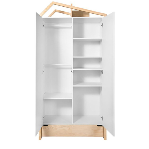 Bellamy Tatam dvokrilni ormar, bijelo/smeđi