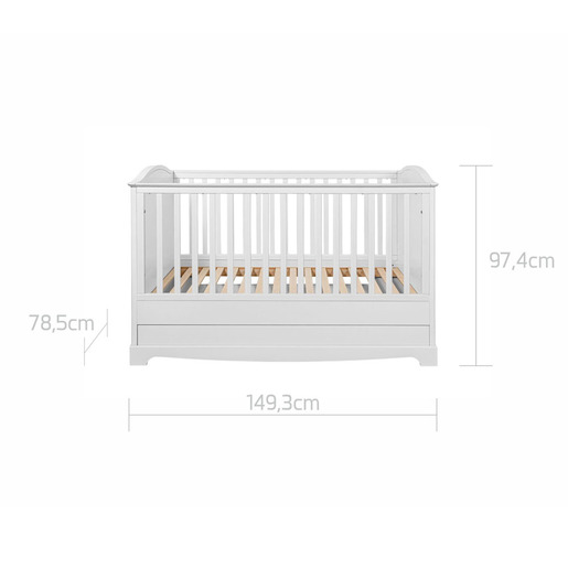 Bellamy Royal kinderbet/krevet 140x70 cm, bijeli